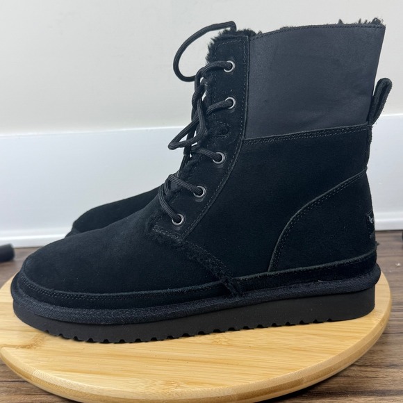 Koolaburra by UGG Advay Boots Women Size 9 Black Tall Winter Suede Faux Fur NICE - Picture 3 of 8